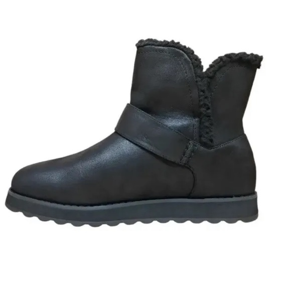 Skechers Keepsakes 2.0 Cabin Feels Womens Winter Snow Boots Black Vegan NEW - Picture 2 of 8